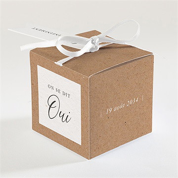 Boîte de dragées mariage notre absolu - Dos de la boîte