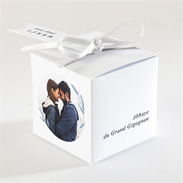 Boîte de dragées mariage pureté - Dos de la boîte