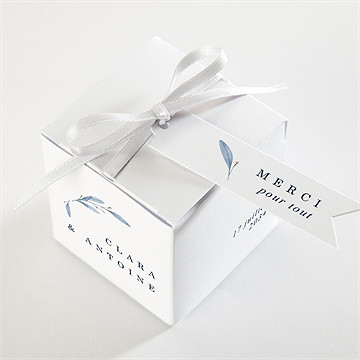 Boîte de dragées mariage pureté - Dessus de la boîte