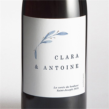 Etiquette de bouteille mariage pureté