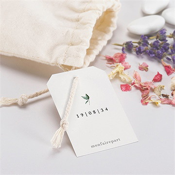 Pochon mariage  emeraude - Mise en situation