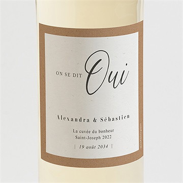 Etiquette de bouteille mariage notre absolu