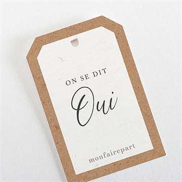 Etiquette mariage notre absolu - Dos de l'étiquette