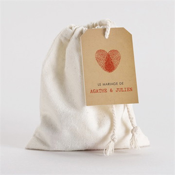 Pochon mariage  passeport vintage