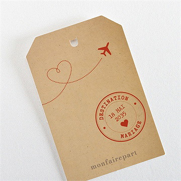 Pochon mariage  passeport vintage - Mise en situation