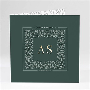 Faire-part mariage toi c'est moi pilé dorure