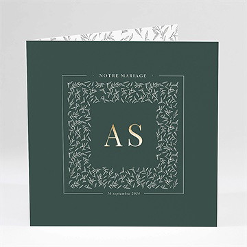 Faire-part mariage toi c'est moi pilé dorure