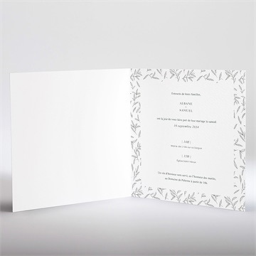 Faire-part mariage toi c'est moi pilé dorure - Intérieur du faire-part