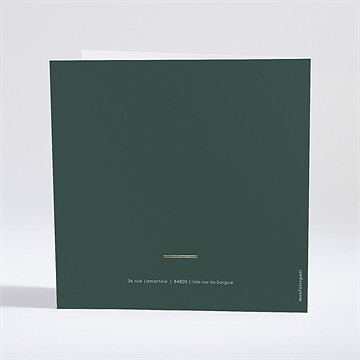 Faire-part mariage toi c'est moi pilé dorure - Dos du faire-part