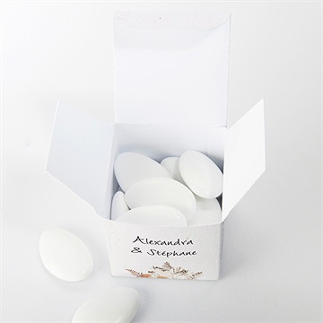 Boîte de dragées mariage pampa - Intérieur de la boîte