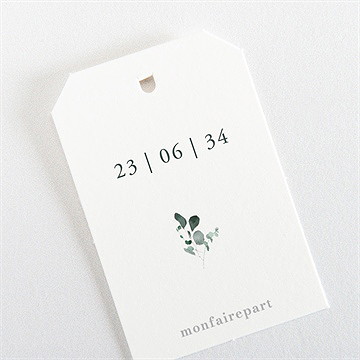 Etiquette mariage tendre murmure - Dos de l'étiquette