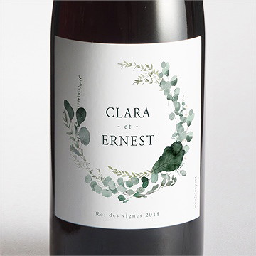 Etiquette de bouteille mariage tendre murmure