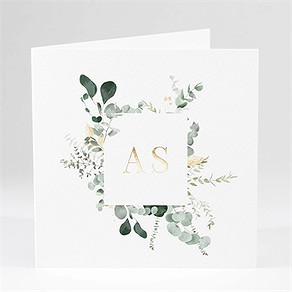 Faire-part mariage pastel plié dorure