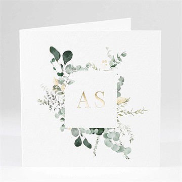 Faire-part mariage pastel plié dorure