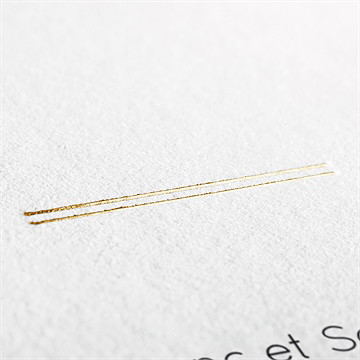 Faire-part mariage pastel plié dorure - Détail du faire-part