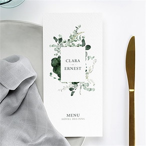 Menu mariage tendre murmure