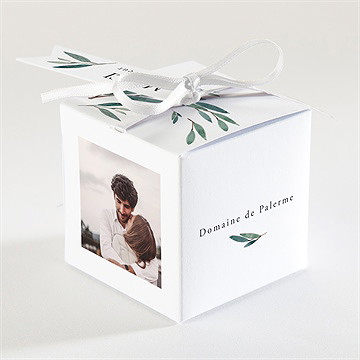 Boîte de dragées mariage notre chemin - Dos de la boîte