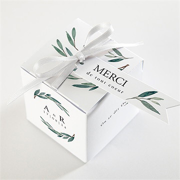 Boîte de dragées mariage notre chemin - Dessus de la boîte