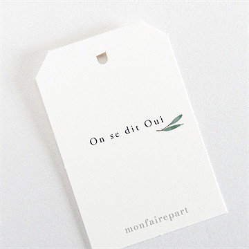 Etiquette mariage notre chemin - Dos de l'étiquette