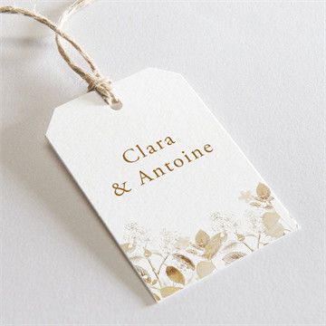 Etiquette mariage délicatesse végétale plié