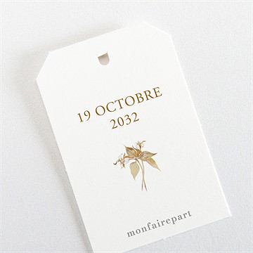 Etiquette mariage délicatesse végétale - Dos de l'étiquette