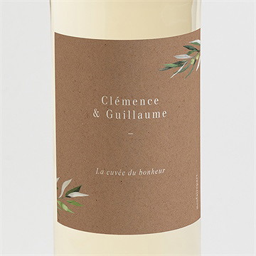 Etiquette de bouteille mariage provençal