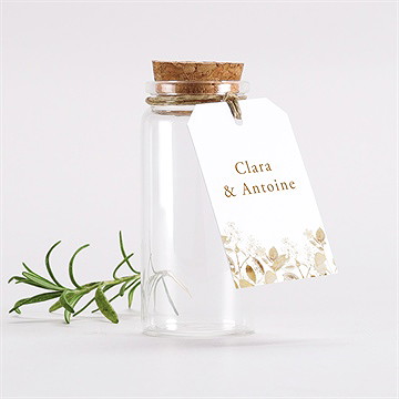 Mignonette mariage délicatesse végétale étiquette