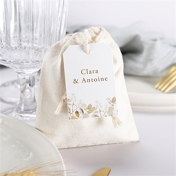 Pochon mariage  délicatesse végétale - Mise en situation