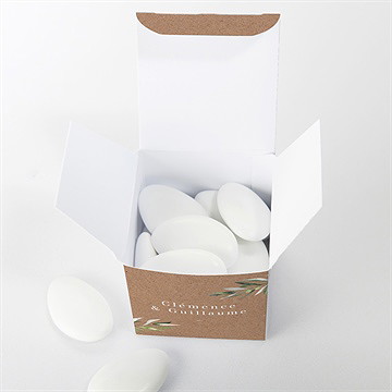 Boîte de dragées mariage provençal - Dessus de la boîte