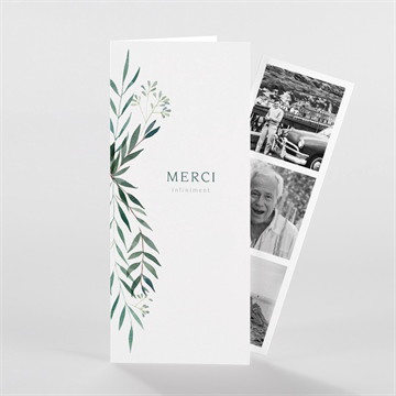 Remerciement décès mémento photomaton