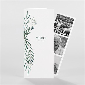 Remerciement décès mémento photomaton