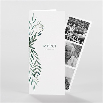 Remerciement décès mémento photomaton