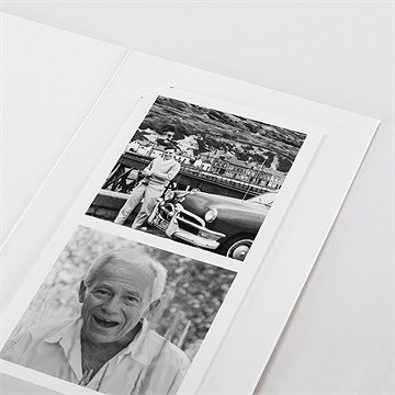 Remerciement décès mémento photomaton - Détail du faire-part