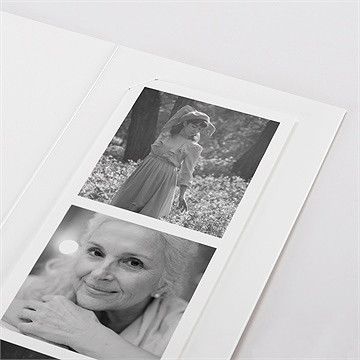 Remerciement décès sa présence photomaton - Détail du faire-part