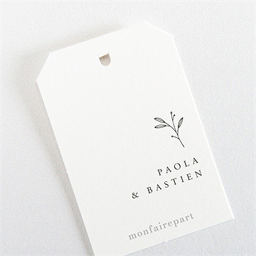 Etiquette mariage douce terracotta - Dos de l'étiquette