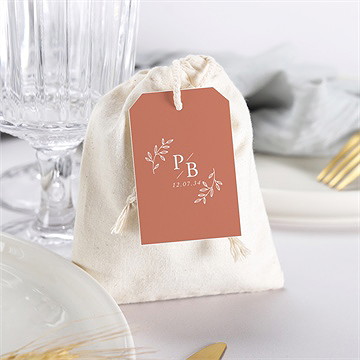 Pochon mariage  douce terracotta - Mise en situation