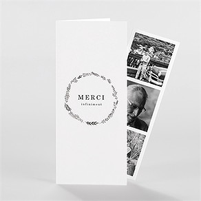 Remerciement décès sobre photomaton