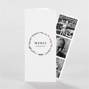 Remerciement décès sobre photomaton