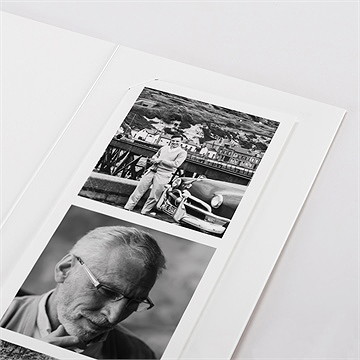 Remerciement décès sobre photomaton - Détail du faire-part