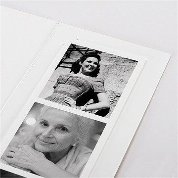 Remerciement décès bel apaisement photomaton - Détail du faire-part