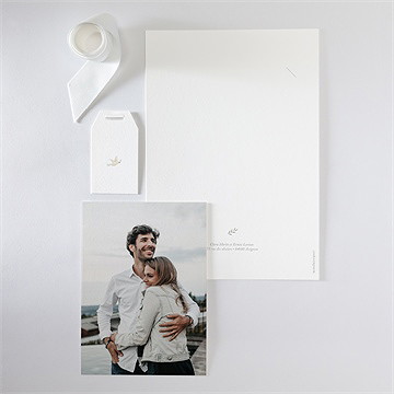 Faire-part mariage céleste superposition - Vue d'ensemble verso