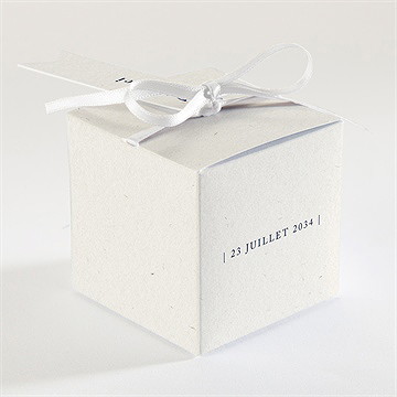 Boîte de dragées mariage notre idylle - Dos de la boîte