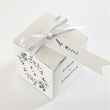 Boîte de dragées mariage notre idylle - Dessus de la boîte