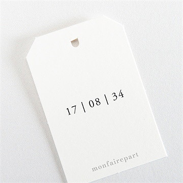 Etiquette mariage en automne - Dos de l'étiquette