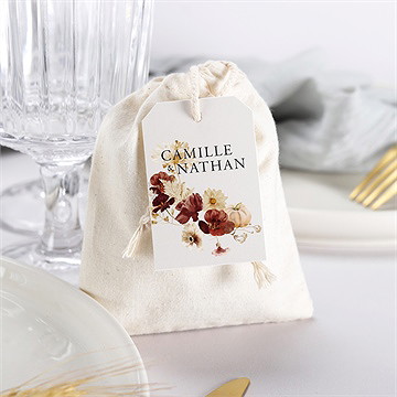 Pochon mariage  en automne - Mise en situation