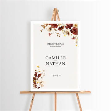 Panneau bienvenue en automne