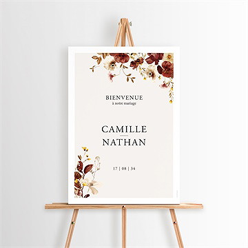 Panneau bienvenue en automne