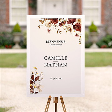 Panneau bienvenue en automne - Mise en situation