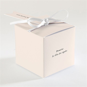 Boîte de dragées mariage volupté - Dos de la boîte