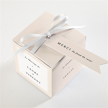 Boîte de dragées mariage volupté - Dessus de la boîte